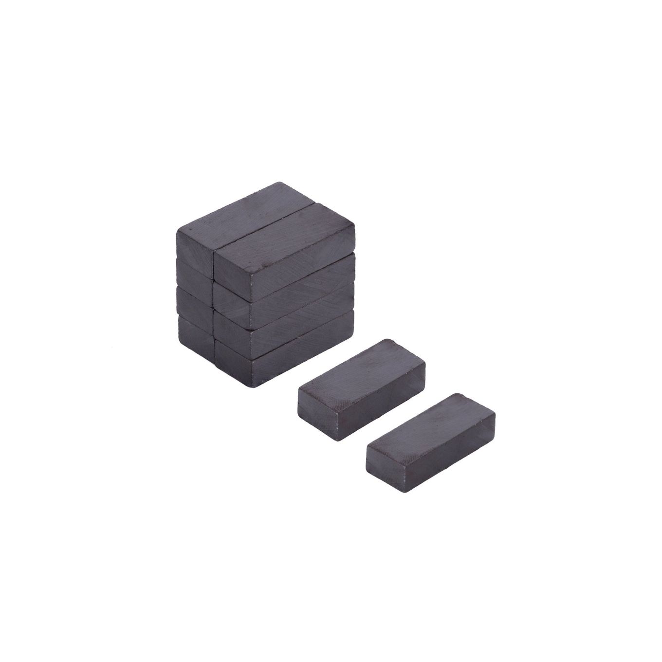 25 x 10 x 6mm dicker Y30BH Ferrit-Magnet - 0,8kg Zugkraft
