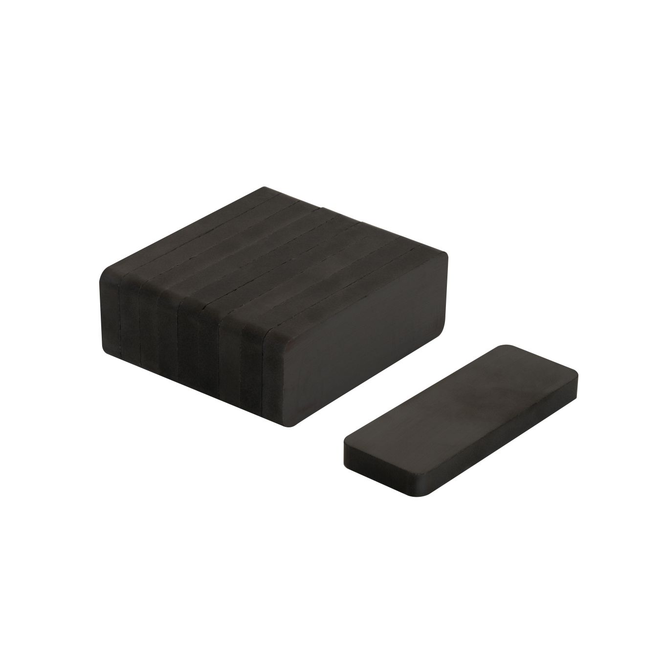 50 x 19 x 5mm dicker Y30BH Ferrit-Magnet - 1.5kg Zugkraft