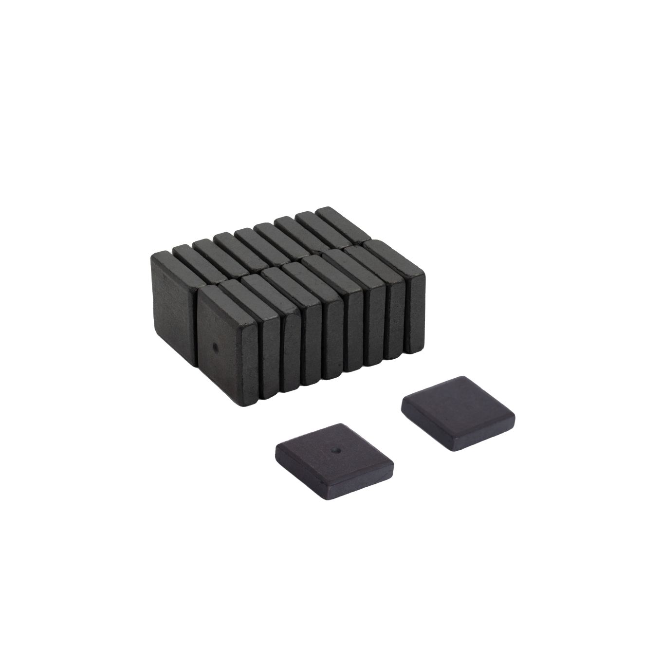 19 x 19 x 5mm dicke Y10 Ferritmagnete - 0,43kg Zugkraft