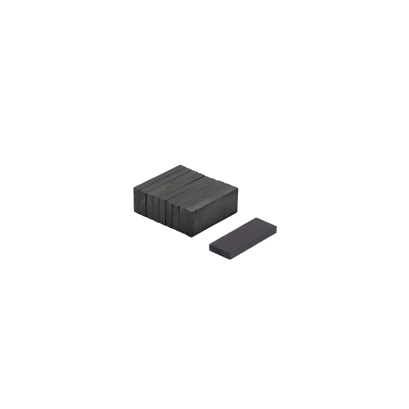 25 x 10 x 3mm dicker Y30BH Ferrit-Magnet - 0,4kg Zugkraft