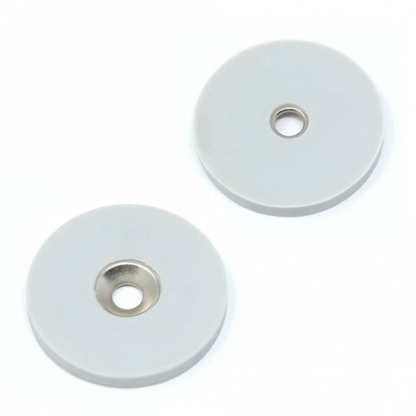 40mm Durchmesser x 5mm Dicke x 6,2mm C/Senke, gummierter N42-Neodym-Magnet – 5kg Zugkraft (Süd) (GRAU)