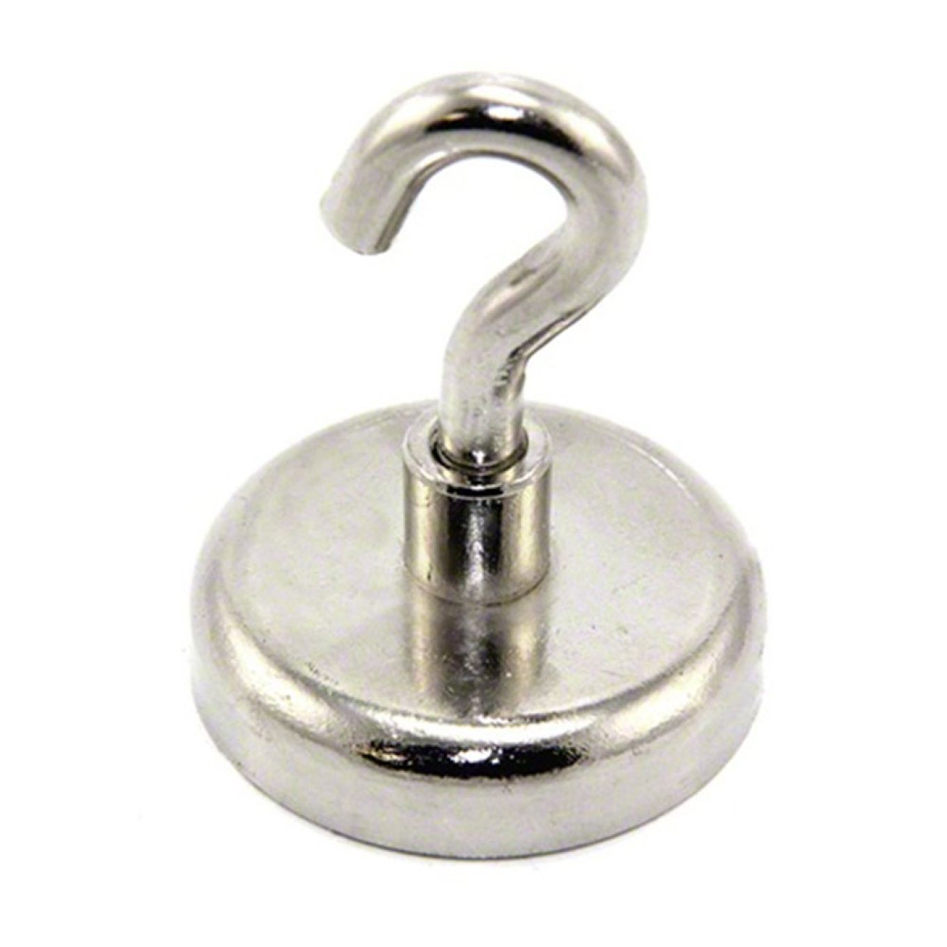 Neodym-Klemmmagnet mit 48mm Durchmesser und M8-Haken oder Ringschraube – 95kg Zugkraft