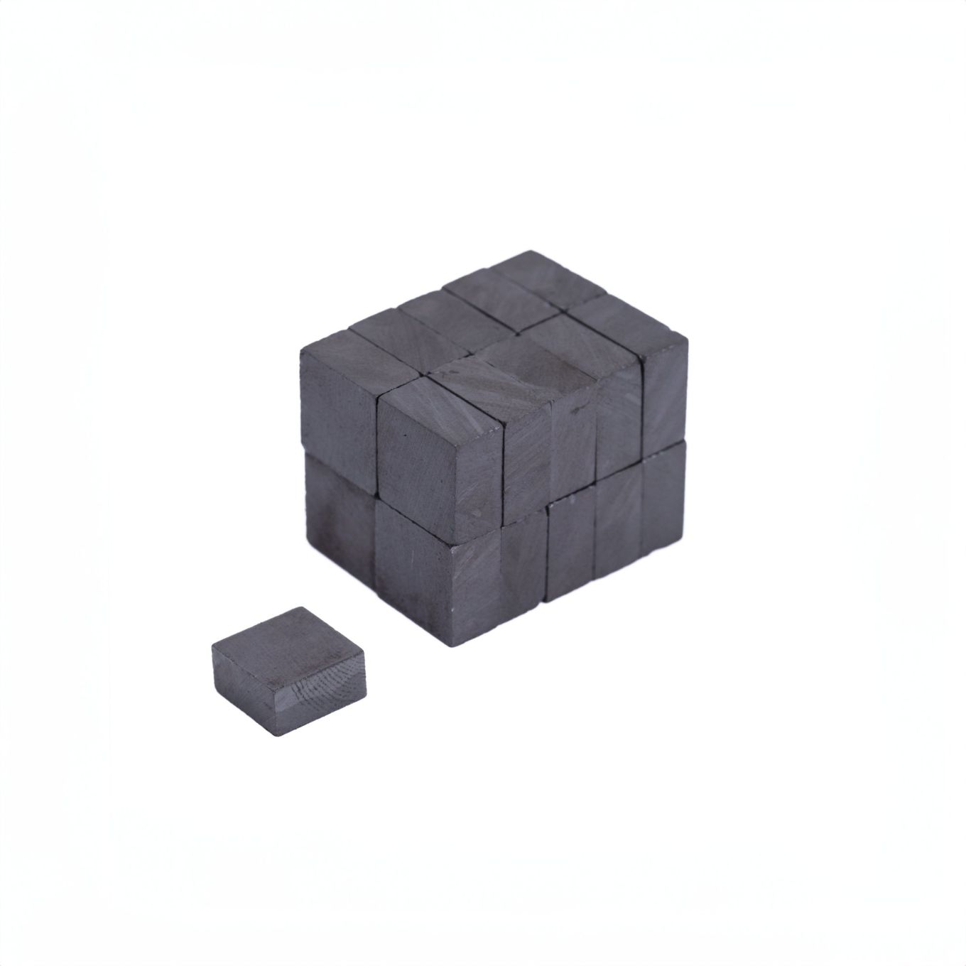 10 x 10 x 5mm dicker Y10 Ferrit-Magnet - 0,1kg Zugkraft