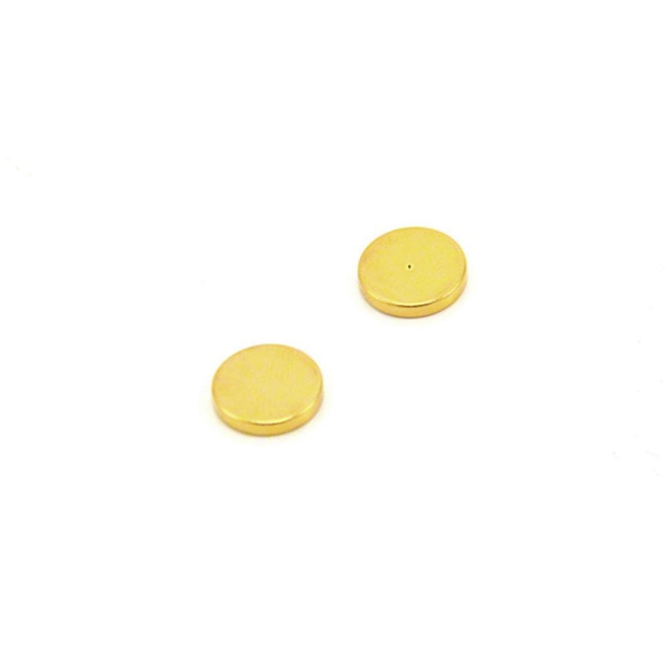 12mm Durchmesser x 2mm dicker vergoldeter Polaritätsmagnet – Grübchen auf der Nordseite – 1,2kg Zugkraft