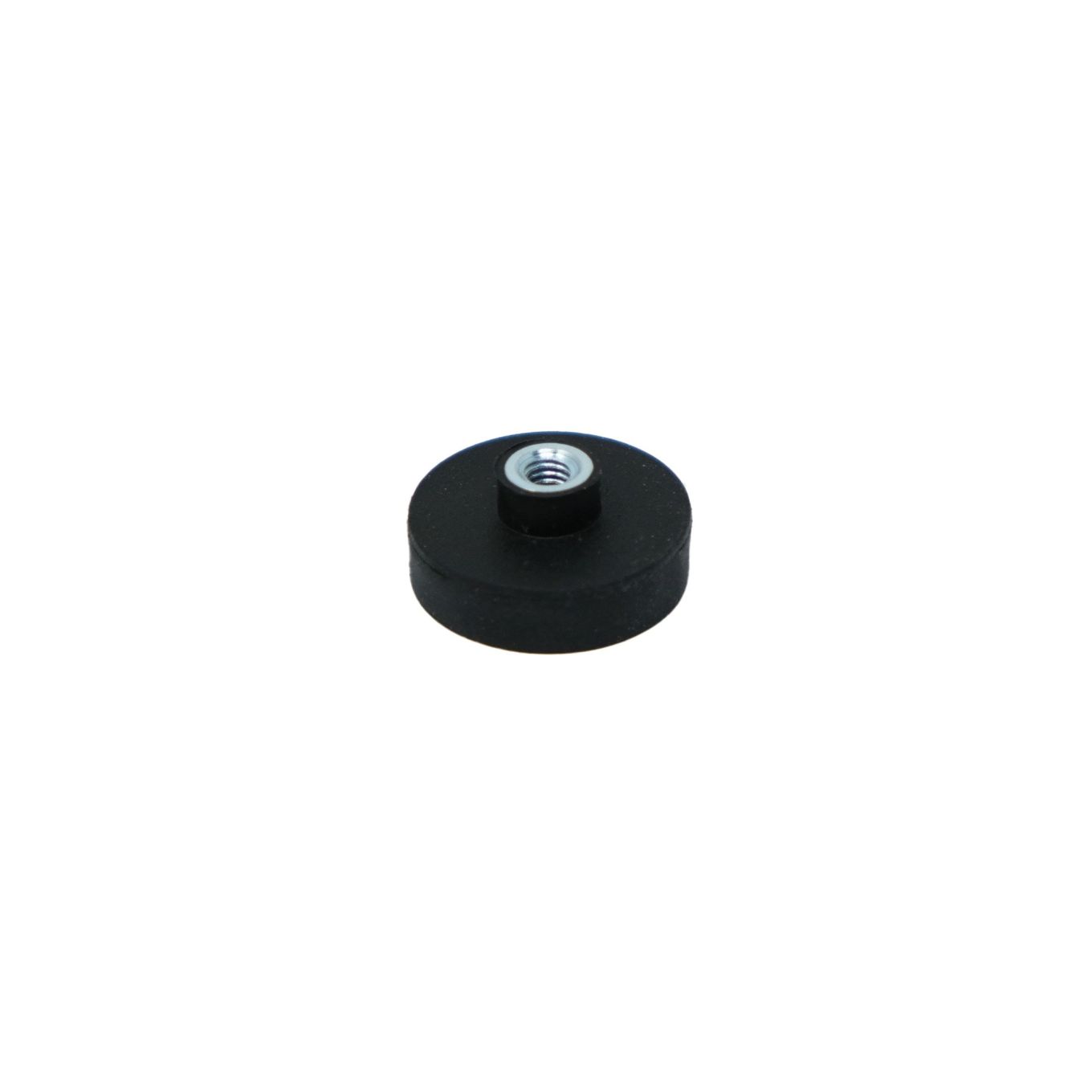 22mm Durchmesser x 6mm Höhe Gummibeschichteter POS-Magnet mit M4-Bossengewinde – 5kg Zugkraft