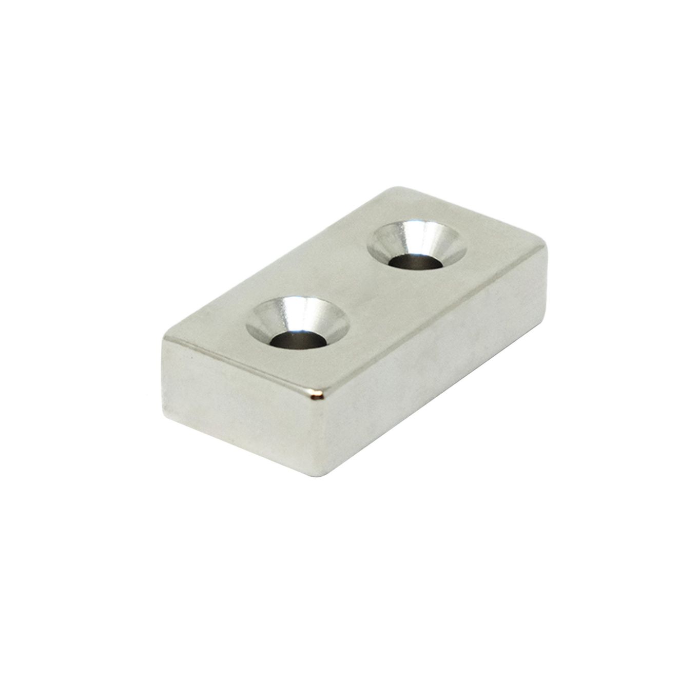 40 x 20 x 10mm dicker x 5,5mm c / s N42 Neodym-Magnet - 24.4kg Zugkraft