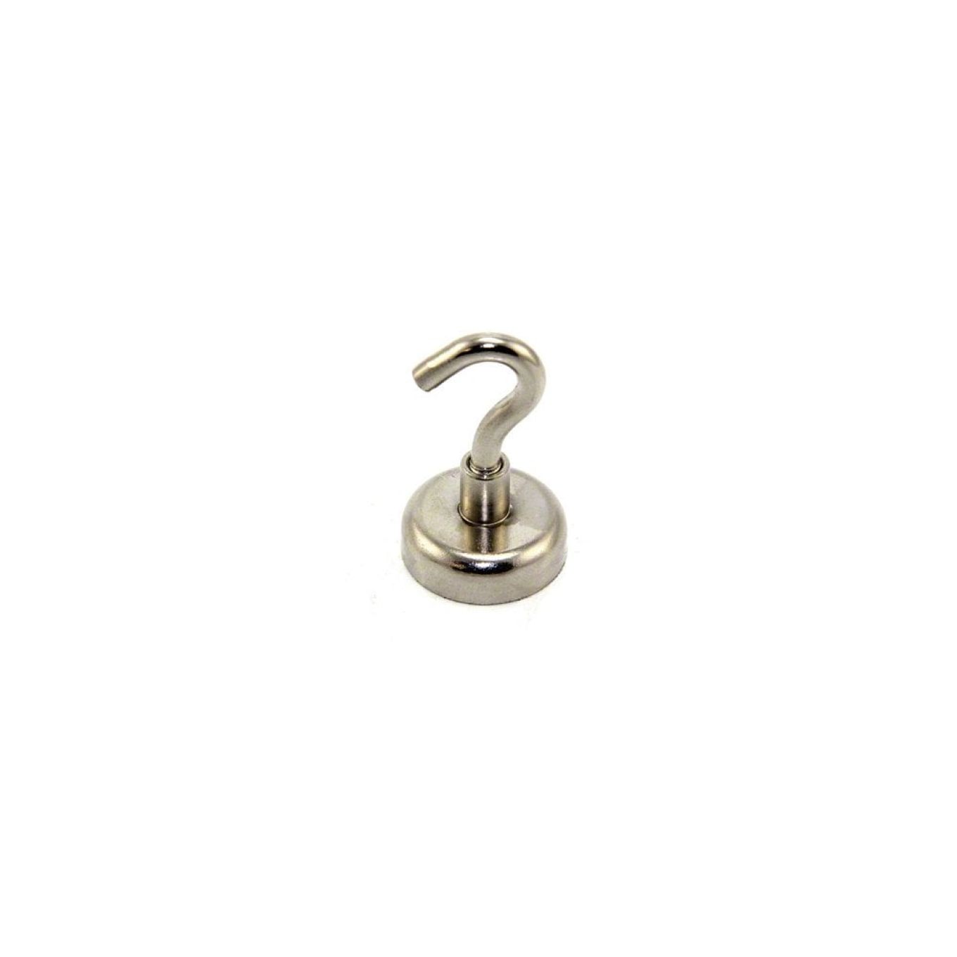 Neodym-Klemmmagnet mit 25mm Durchmesser und M5-Haken – 25,7kg Zugkraft – lizenziertes Material
