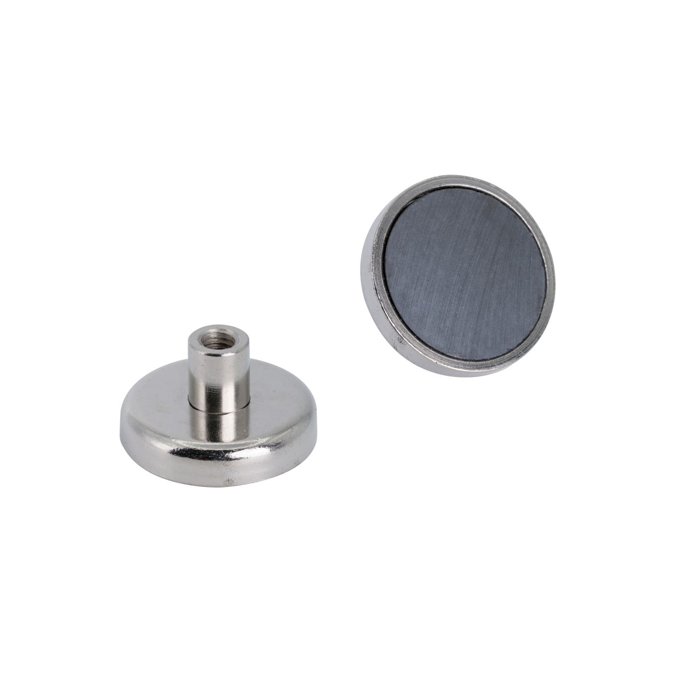 Ferrit-Klemmmagnet mit 32mm Durchmesser und M6-Haken oder Ringschraube – 5,8kg Zugkraft