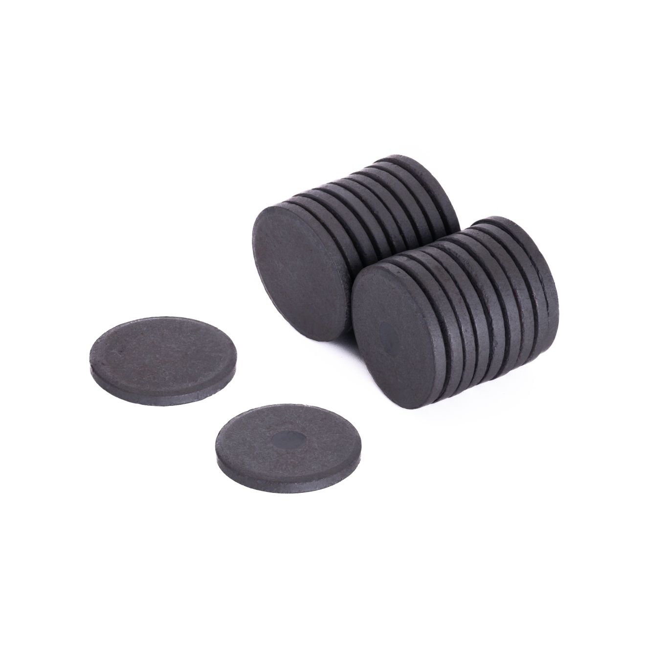 25mm x 3mm dicker Y10-Ferritmagnet - 0,69kg Zugkraft