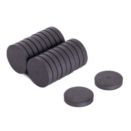 25mm Durchmesser x 5mm dicker Y10-Ferritmagnet – 0,6kg Zugkraft
