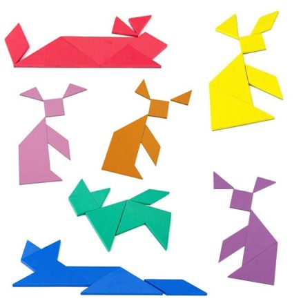 Pädagogisches Tangram – Logik-Puzzle- und Mathematikspiel