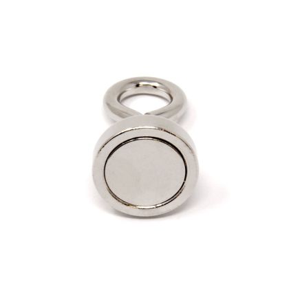 N42 Neodym-Klemmmagnet mit M5-Ringschraube – maschinengedreht – 25mm Durchmesser – 24,9kg Zugkraft