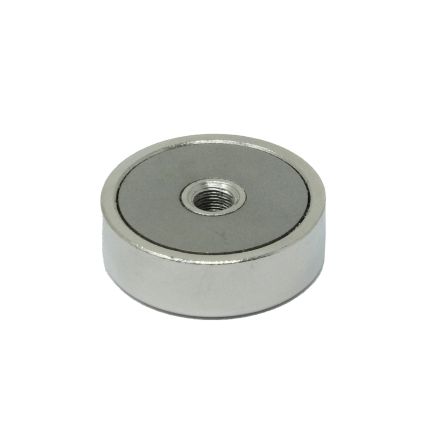 (Sekunden) 25mm Durchmesser x 8mm Dicke x M4-Gewindeloch Samarium-Kobalt-Topfmagnet - 14,8kg Zugkraft