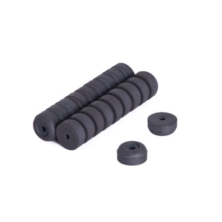12mm Außendurchmesser. x 2mm Innendurchmesser. x 6mm dicke Y10-Ferritmagnete – 0,1kg Zugkraft