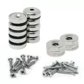 16mm Durchmesser Neodym-Topfmagnete, Stahlscheiben und Schrauben im Paket