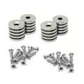 15mm Durchmesser x 2mm Dicke Nord- und Süd-Neodym-Senkmagnete und Schraubenpaket