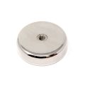 60mm Durchmesser x 15mm dicker N42-Neodym-Topfmagnet mit M8-Innengewinde – 139kg Zugkraft
