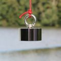 48mm Durchmesser x 18mm N42 Neodym-Topfmagnet mit 2 x M8-Ringschrauben + 10 m Seil – 80kg Zugkraft