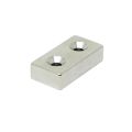 40 x 20 x 10mm dicker x 5,5mm c / s N42 Neodym-Magnet - 24.4kg Zugkraft