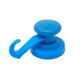 Gummibeschichteter Neodym-Magnet mit 43mm Durchmesser und drehbarem Haken – 2kg Zugkraft