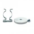 43mm Durchmesser X 6mm Hohes Gummi Kabel Kabel Haltungsmagnet Mit 25,4mm Terry Federclip - (8kg Zug