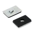 60 x 40 x 7mm dickes Neodym-Magnetkissen mit Haken - 10kg Zugkraft