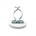 43mm Durchmesser X 6mm Hohes Gummi Kabel Kabel Haltungsmagnet Mit 25,4mm Terry Federclip - (8kg Zug