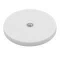 66mm Durchmesser x 8mm Höhe, gummierter POS-Magnet mit M6-Bossengewinde (bündig x 8mm tief) – 20kg Zugkraft