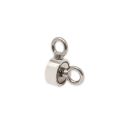 48mm Durchmesser x 18mm N42 Neodym-Topfmagnet mit 2 x M8-Ringschrauben + 10 m Seil – 80kg Zugkraft