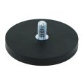 66mm Durchmesser x 8mm dick Gummibeschichteter POS-Magnet mit M8 x 15mm Außengewinde