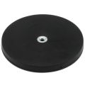 88mm Durchmesser x 8mm Höhe, gummierter POS-Magnet mit M6-Bossengewinde (bündig x 6mm tief) – 42kg Zugkraft