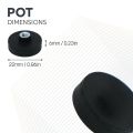 22mm Durchmesser x 6mm Höhe Gummibeschichteter POS-Magnet mit M4-Bossengewinde – 5kg Zugkraft