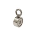 48mm Durchmesser x 18mm N42 Neodym-Topfmagnet mit 2 x M8-Ringschrauben + 10 m Seil – 80kg Zugkraft
