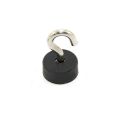 22mm Durchmesser x 10mm dicker gummibeschichteter Topfmagnet mit M5-Haken oder Ringschraube – 2,81kg Zugkraft