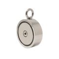 116mm Durchmesser x 32mm N42 Neodym-Topfmagnet mit 1 x M12- und 1 x M10-Ringschraube – 400kg Zugkraft