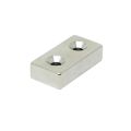 40 x 20 x 10mm dicker x 5,5mm c / s N42 Neodym-Magnet - 24.4kg Zugkraft