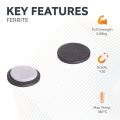 25mm Durchmesser X 3mm Dicke, Y10-Ferritmagnet mit selbstklebendem Schaumstoff - 0,69kg Zugkraft